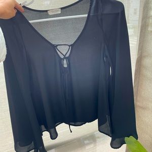 Brandy Melville bell sleeve blouse